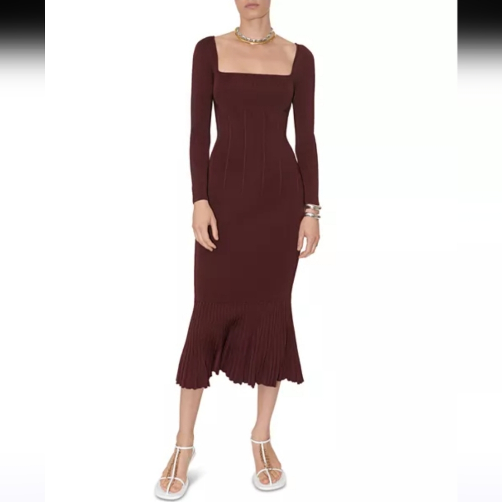NWT Galvan London Atalanta Long Sleeve Dress Size L